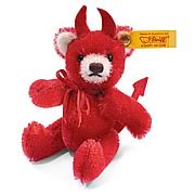 Mini Steiff Teddy Bear Little Devil Red